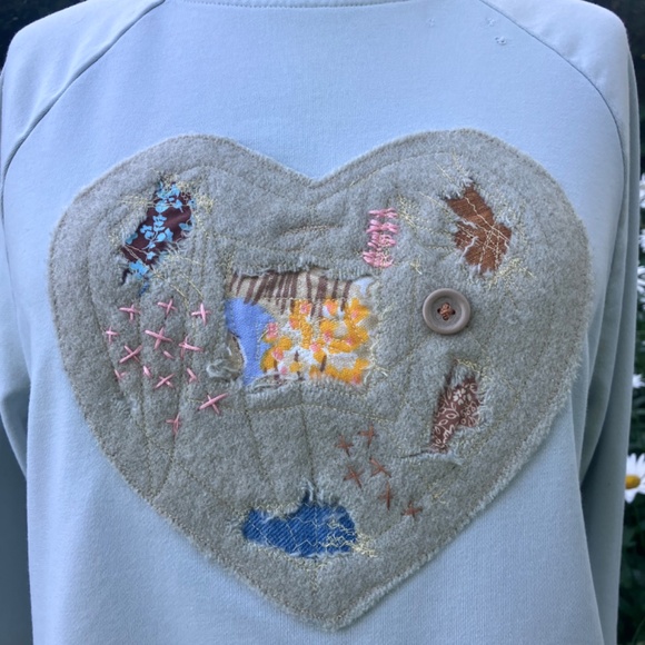 Reworked “Tattered Heart” Sweater – Preloved, One of a Kind (Small) - Picture 5 of 5